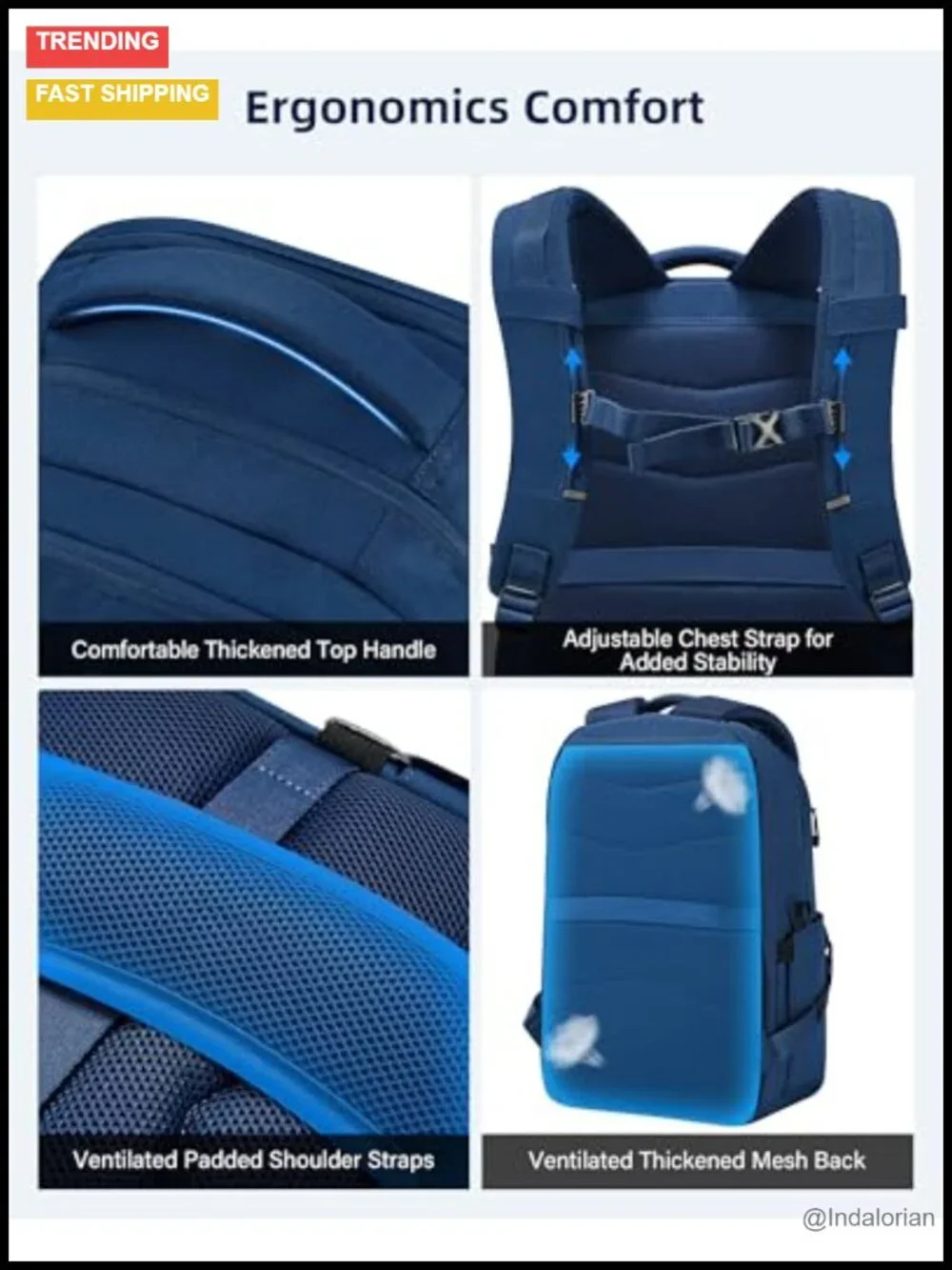 30L Travel Laptop Backpack Water Resistant Airline Approved Commuter